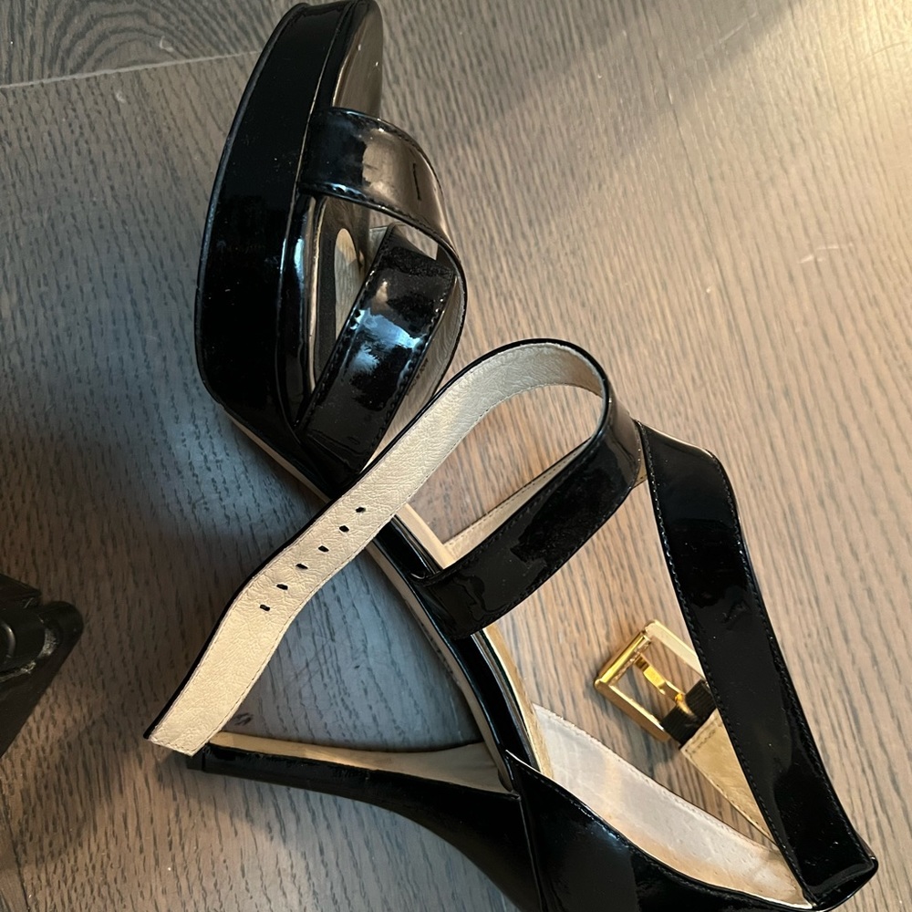Michael michael kors black patent sandal